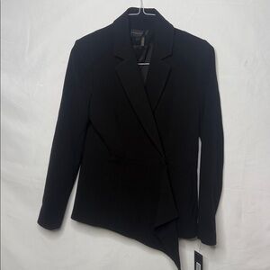 NWT Donna Karan double breasted black asymmetrical blazer jacket sz 4